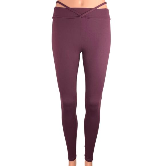 Live The Process Purple Stretch Elastic Waist Sports Cosmos Legging Pants Sz M - Picture 1 of 5